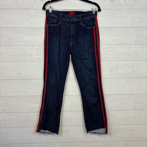 MOTHER Insider Crop Step Fray Speed Racer Jeans Size 29 - Picture 3 of 14